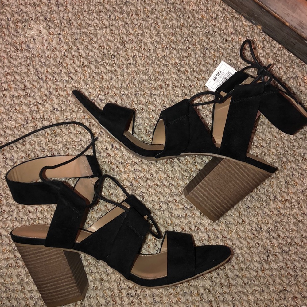 MERONA BLACK SANDALS WITH HEEL | W /TAGS | SIZE 11